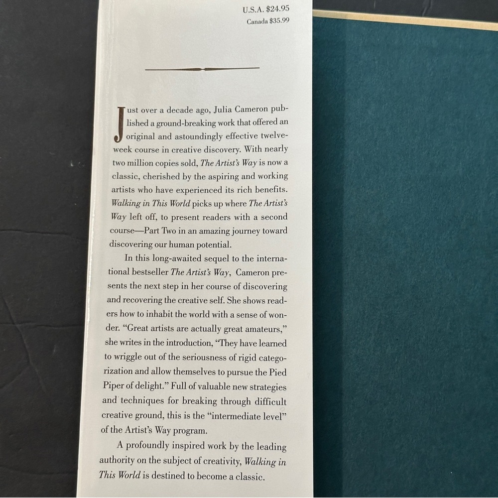 Walking in This World by Julia Cameron | Self-Help, Creativity | Hardcover Book - Picture 3 of 13
